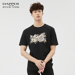 DAPPER เสื้อยืด DAPPER Pixel Print ทรง Regular Fit สีดำ (KRBB1540RS)