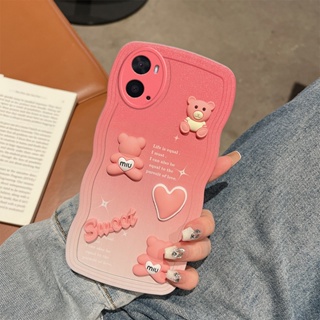 เคส OPPO A76 เคส OPPO A96 เคสโทรศัพท์มือถือแบบนิ่ม tpu ลายการ์ตูนน่ารัก 3D ไล่โทนสีชมพู ฟ้า สําหรับ MMX