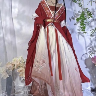 Hanfu [Muci] เสื้อยืดแขนใหญ่ พิมพ์ลายราชวงศ์ฮั่นฝู สําหรับผู้หญิง