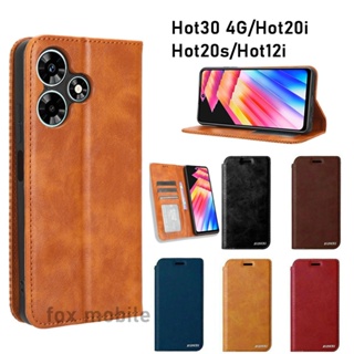 ส่งด่วน Hot30 4G/Hot30i เคสฝาพับ ตั้งได้ สำหรับ IFNINIX Hot30 4G/Hot20s/Hot20i/Hot12i เคสกันกระแทก ใส่บัตรได้ XUNDU