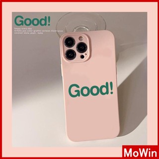 Mowin - เข้ากันได้สำหรับ เคสไอโฟน เคสไอโฟน11 เคส iphone 11 สำหรับ iPhone 14 Pro Max เคส iPhone สีชมพูเคลือบเงา TPU เคสอ่อนกันกระแทกฝาครอบกล้องป้องกันตัวอักษรเรียบง่ายเข้ากันได้กับ iPhone 13 Pro max 12 Pro Max 11 xr xs max 7Plus 8Plus