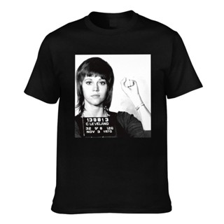 มาใหม่ Jane Fonda Mugshot เสื้อยืดแขนสั้น ลายการ์ตูน เลือกลายได้