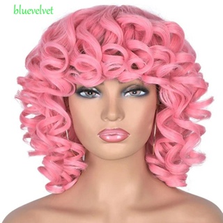 Bluevelvet Afro Kinky วิกผมไฟเบอร์ สีแดง สีน้ําตาลธรรมชาติ ทนความร้อน คุณภาพสูง สําหรับคอสเพลย์