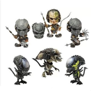 ฟิกเกอร์เอเลี่ยน vs predator alien/predator alien ขนาดเล็ก 7 ซม. คุณภาพสูง 6 ชิ้น