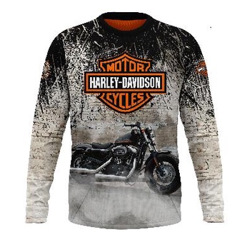 เสื้อยืด Harley Davidson Sublimation / Baju Microfiber Jersi / คอกลมแขนสั้น / เสื้อยืด Jersey