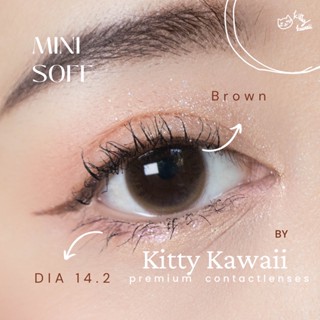 ไม่แถมตลับ mini Soff Brown (มินิ) คอนแทคเลนส์ Kitty Kawaii