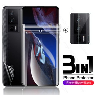 3In1 Soft Front Hydrogel Film Back Screen Protector For Xiaomi PocoF5 Poco F5 F 5 Pro F5Pro 5G 6.67" Poxo Poko Little F5 F4 x4 lens film