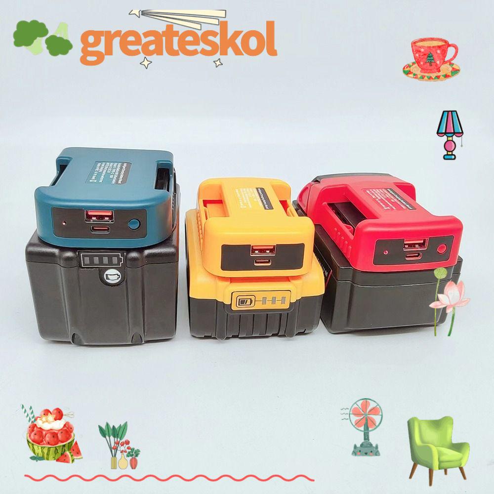 GREATESTIN อะแดปเตอร์ชาร์จ USB สําหรับ Makita Dewalt Milwaukee