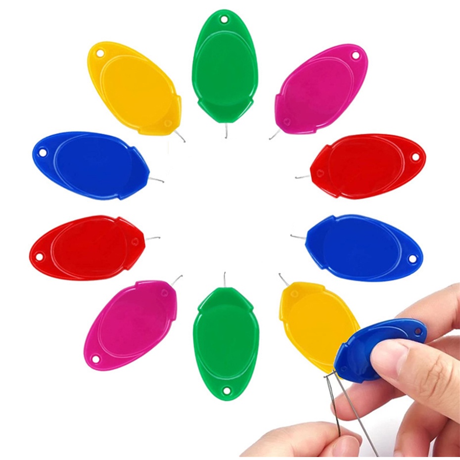 ตะขอสนเข็มพลาสติก ขนาดเล็ก สําหรับจักรเย็บผ้า งานฝีมือ 1 ชิ้น