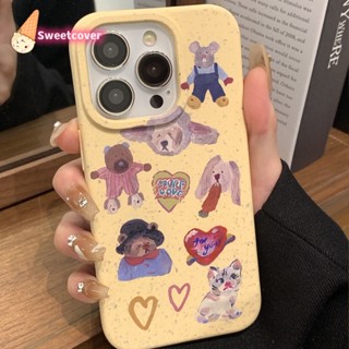 เคสโทรศัพท์มือถือ แบบนิ่ม ลายการ์ตูน ย่อยสลายได้ เป็นมิตรกับสิ่งแวดล้อม สําหรับ iPhone 14 Plus 14 13 12 11 Pro Max X Xr Xs Max 7 8 6 6s Plus SE2020