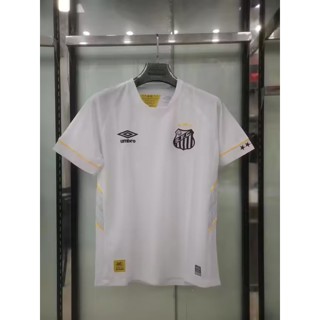 [Fans] 2324 ใหม่ เสื้อกีฬาแขนสั้น ลายทีมชาติฟุตบอล Santos Home