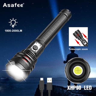 Asafee ไฟฉายตกปลา 3510B XHP70 1500 LM Type-c กันน้ํา สําหรับตั้งแคมป์ กลางแจ้ง ขี่กลางคืน เดินป่า ลาดตระเวน