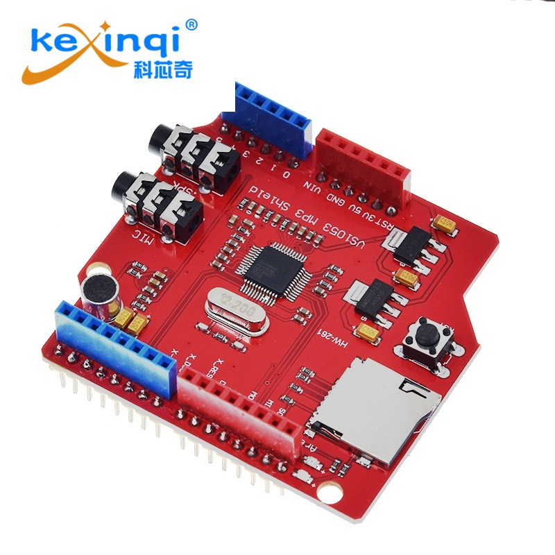 VS1053 VS1053B เสียงสเตอริโอ MP3 Player Shield บันทึก Decode Development Board โมดูล TF Card Slot สํ