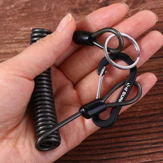 Wellnessspot เชือกสปริงสายกุญแจยืด Heavy Duty ล็อค Twisted Retention เชือกเชือกเส้นเล็กเส้นเล็กเส้นเล็กตกปลา