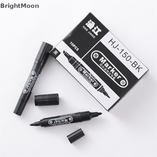 Brightmoon ปากกามาร์กเกอร์สองหัว ขนาดใหญ่ กันน้ํา หัวหนา ไม่จางหาย สําหรับสํานักงาน โรงเรียน