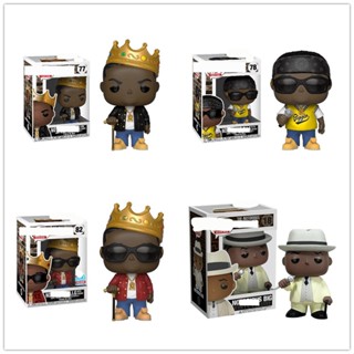 Funko POP The Notorious B.I.G 82 โมเดลฟิกเกอร์ Christopher Wallace 77 Biggie Smalls 82 Christopher Wallace Articulado ของเล่นสําหรับเด็ก