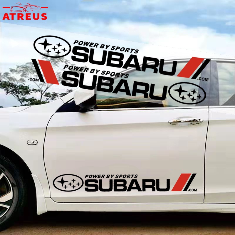 Subaru สติกเกอร์กันรอยขีดข่วน ติดด้านข้างประตูรถยนต์ ป้องกันรอยขีดข่วน สำหรับติดประตูรถยนต์ สําหรับ Subaru Crosstrek Forester XV Impreza WRX sti Outback Levorg BRZ