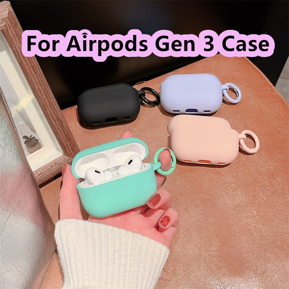 สําหรับ Airpods Gen 3 กรณี Macarons สีเรียบง่ายสําหรับ Airpods Gen 3 ปลอกหูฟังแบบนุ่มฝาครอบ
