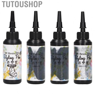 Tutoushop 3D UV Resin Liner  Leakproof 20ml  Fast Curing UV Resin Styling Pen  for Tracing for Outlining for Home