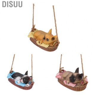 Disuu Garden Dog Statue   Gift Resin Swing Dog Figurine Perfect Viewing  for Lawn