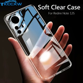 เคสโทรศัพท์มือถือแบบนิ่ม TPU ใส บาง เรียบง่าย สําหรับ Redmi Note 12S 12 Pro+ Note 12S Note12S