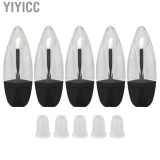 Yiyicc Empty Lip Gloss Tube  Exquisite Clear Portable Refillable  Container 7ml Leaf Shape 5pcs  for Travel