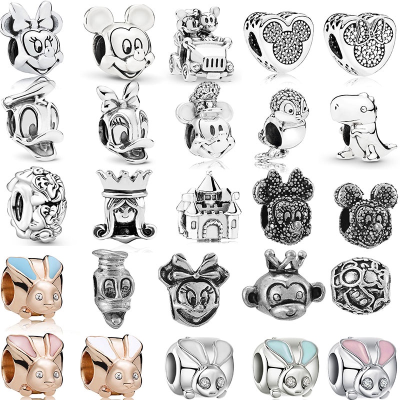 เครื่องประดับ สร้อยข้อมือ จี้ลูกปัด รูปการ์ตูนมิกกี้ มินนี่เมาส์ เหมาะกับของขวัญ สําหรับผู้หญิง และเด็ก