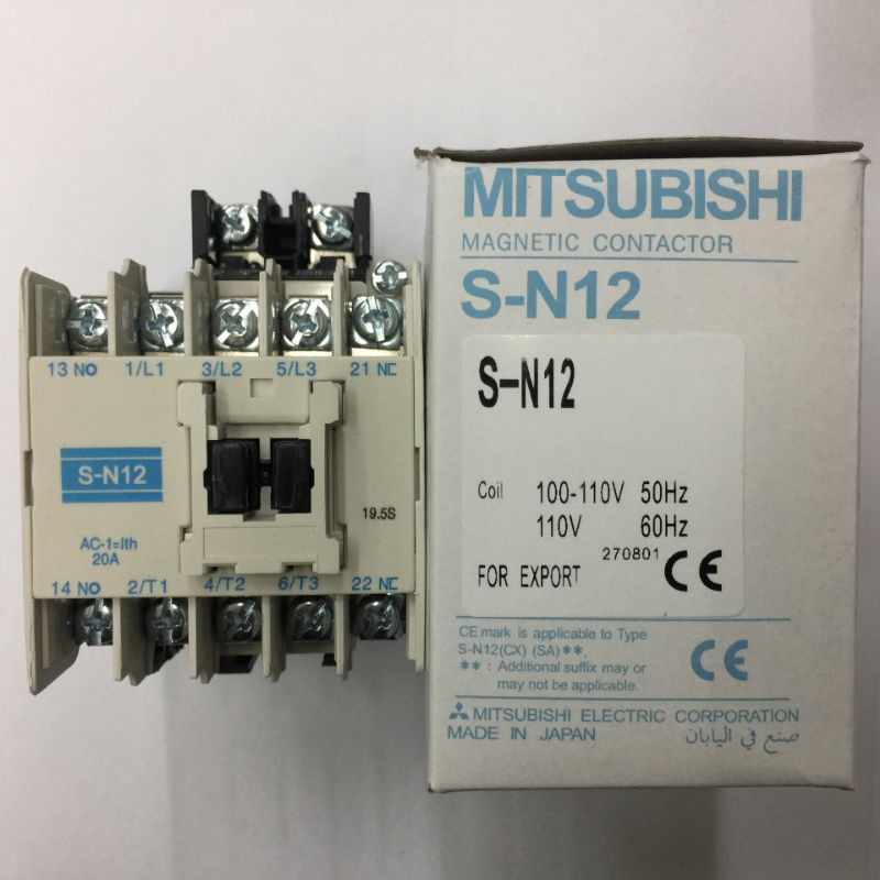 ของใหม่ Mitsubishi S-N21 SN21 24vac 48vac 220vac 380vac 32A รับประกันนาน7วัน MAGNETIC CONTACTOR แมกเนติก คอนแทกเตอร์