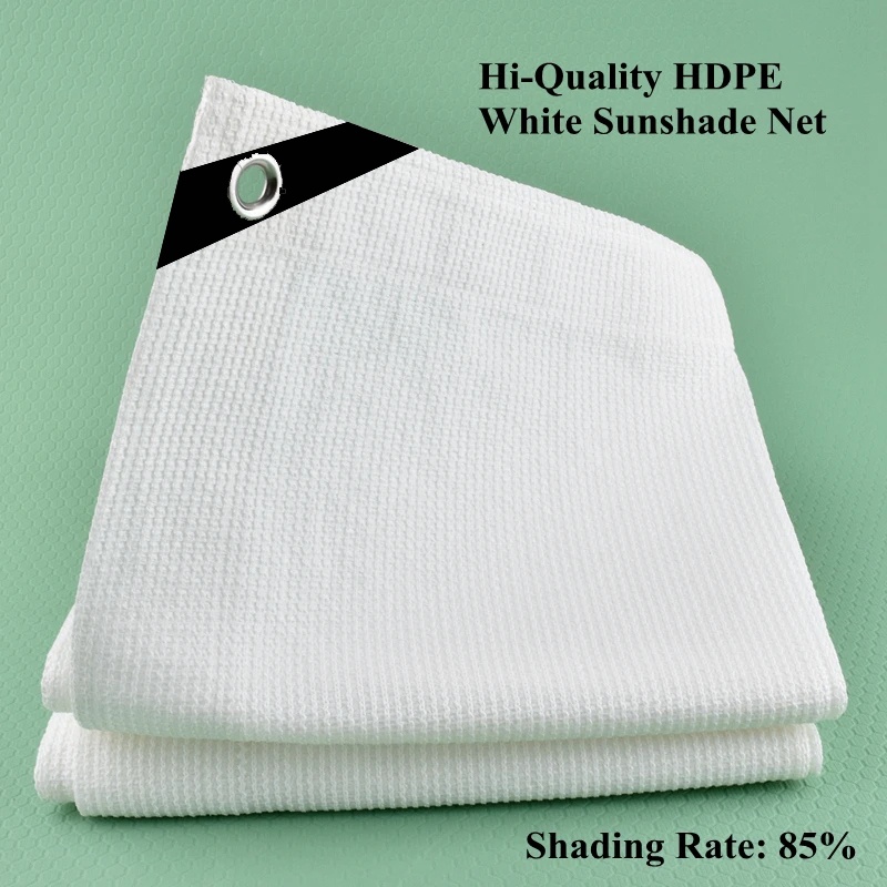 Thicken แรเงาป้องกันรังสียูวีสีขาว HDPE Sun Shade สุทธิหน้าจอความเป็นส่วนตัวกลางแจ้ง Garden Pavilion ป้องกันม่านบังแดดตาข่าย