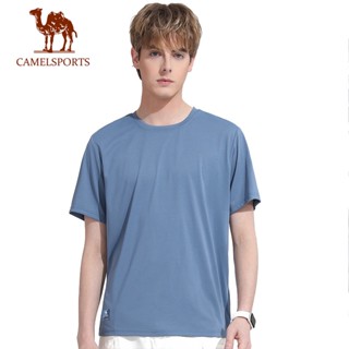 CAMEL SPORTS แห้งเร็ว แขนสั้น กีฬา เสื้อยืด ยิม เสื้อฟิตเนส เสื้อเทรนเนอร์ วิ่ง เสื้อยืดผู้ชาย ระบายอากาศ ชุดกีฬา