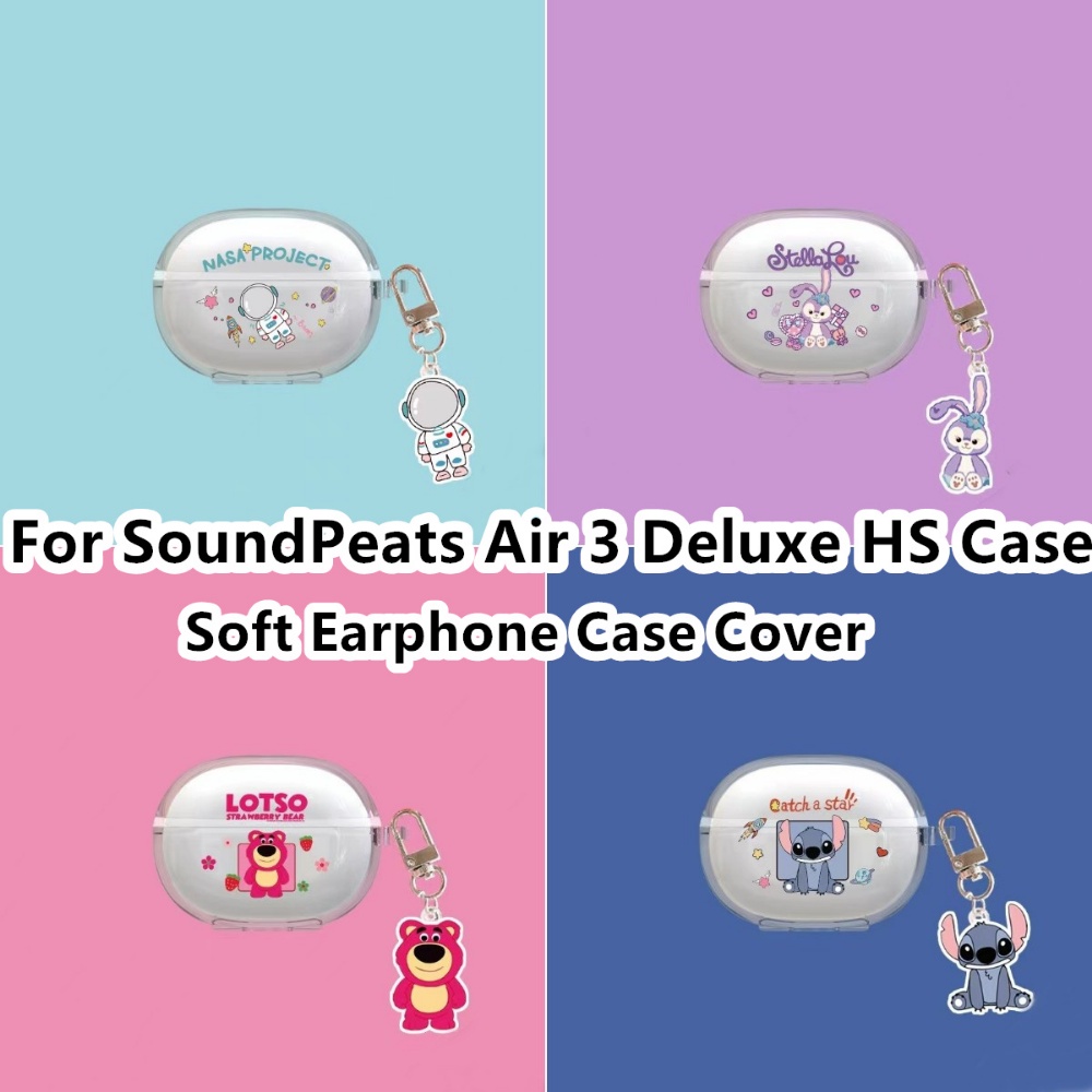 【พร้อมส่ง】เคสหูฟังนิ่ม แบบใส ลายการ์ตูน สําหรับ SoundPeats Air 3 Deluxe HS SoundPeats Air 3 Deluxe H