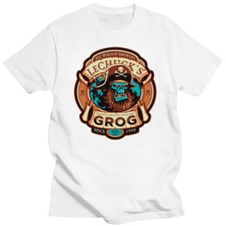 เสื้อยืดแขนสั้น พิมพ์ลาย Lechuck Grog Monkey Island สําหรับผู้ชาย ไซซ์ S 2XL