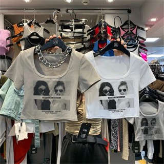 เสื้อยืดแขนสั้น คอสี่เหลี่ยม ผ้าฝ้ายแท้ พิมพ์ลาย Goodwill แฟชั่นทันสมัย สไตล์อเมริกัน