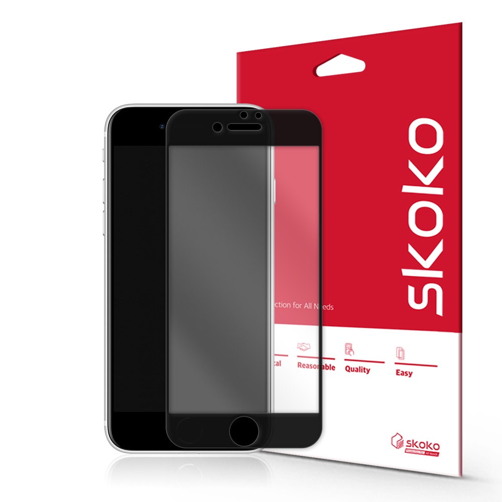 Skoko เคสกระจกกันรอยหน้าจอ แบบเต็มจอ สําหรับ iPhone SE2 (ใช้ได้กับ SE3)