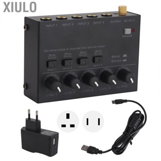 Xiulo 4 Channel Headphone Amplifier  4 Channel Audio Mixer Low Noise High  Quality  for Studio