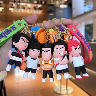 พวงกุญแจ จี้ฟิกเกอร์ PVC รูปการ์ตูนอนิเมะญี่ปุ่น Slam Dunk Sakuragi Hanamichi เหมาะกับของขวัญ ของเล่นสําหรับเด็ก