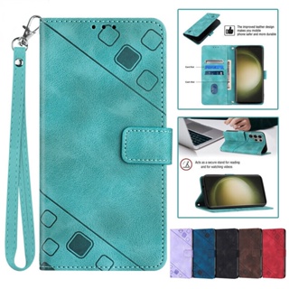 เคสหนัง ฝาพับแม่เหล็ก พร้อมช่องใส่บัตร สําหรับ Samsung S23 S22 Ultra Plus