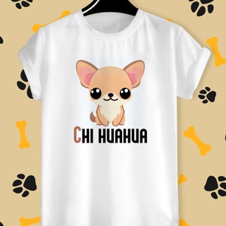 เสื้อยืดสกรีนลาย น้องหมา ชิวาวา (Chihuahua) ผ้า TK ใส่สบาย สีสันสดใส ใส่สบาย ไม่ยืดไม่ย้วย