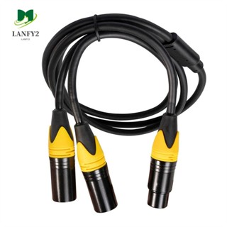 Alanfy XLR สายเคเบิลแยกสัญญาณเสียงไมโครโฟน ตัว Y ตัวเมีย เป็นตัวผู้ XLR คู่ ทนทาน