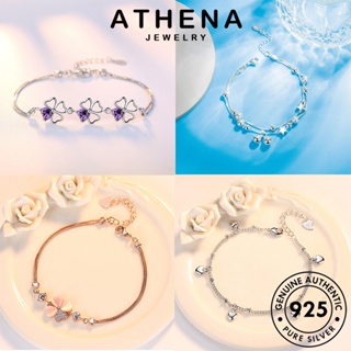 ATHENA JEWELRY กำไลข้อมือ แท้ ผู้หญิง เรียบง่าย มอยส์ซาไนท์ไดมอนด์ เครื่องประดับ เงิน เกาหลี เครื่องประดับ แฟชั่น ผู้หญิง กำไล ต้นฉบับ 925 Silver M054