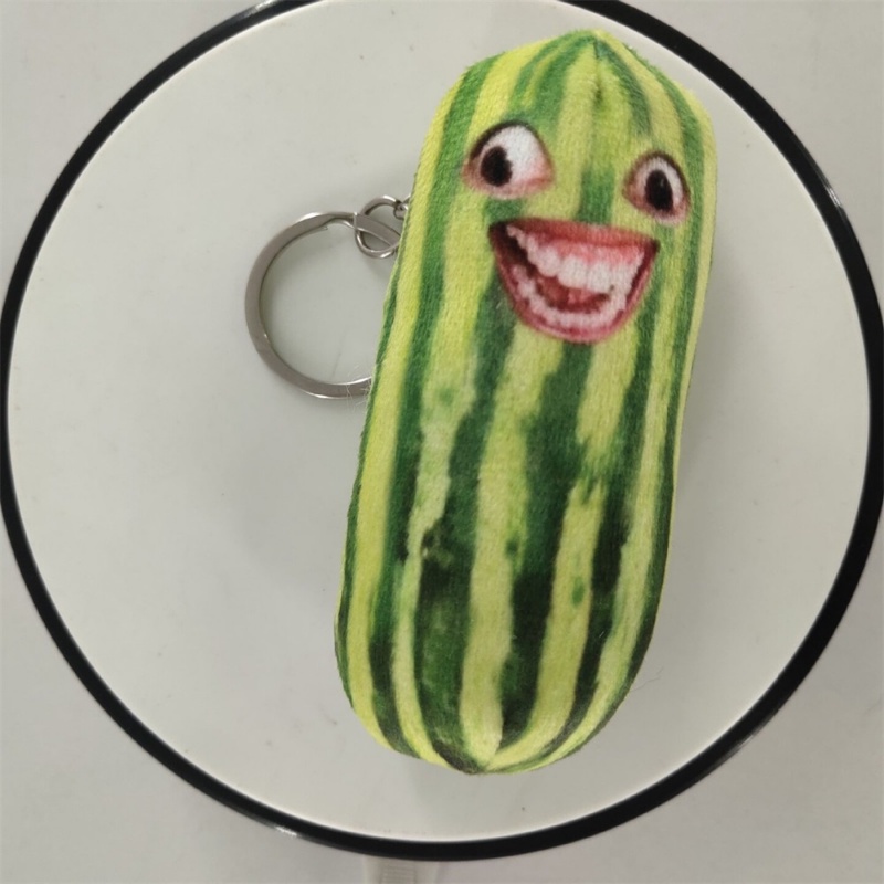 ตุ๊กตาน่ารักจี้ตุ๊กตาพวงกุญแจ10เซนติเมตรตลกพูดคุยแตงโมตุ๊กตากระเป๋าเป้สะพายหลังจี้สุทธิซองจดหมายสีแดงตกแต่ง - รูปที่ 5