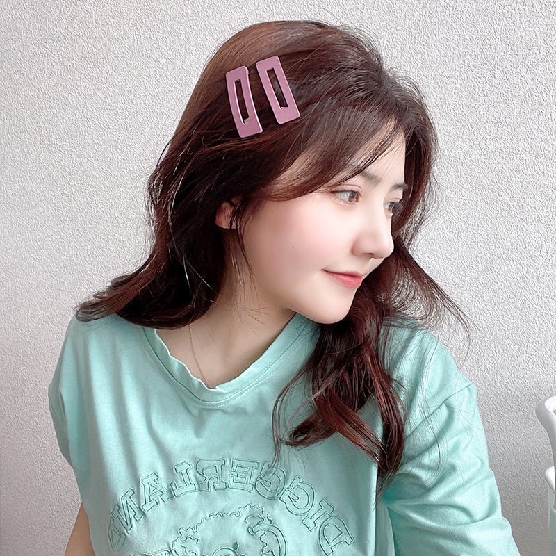 Influencer Hairpin BB คลิปเวอร์ชั่นเกาหลีนักเรียนน่ารักสีสัน Square Bangs คลิปผ้าโพกศีรษะสาวหัวใจ Hairpin