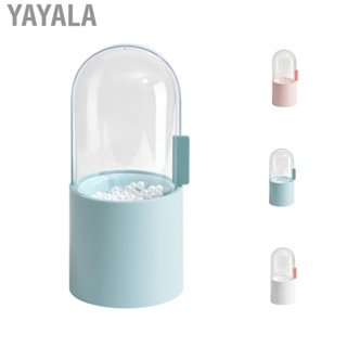 Yayala Makeup Brush Holder Dustproof Desktop Cosmetic Brush Storage Box with Faux Pearls for Bathroom Dressing Table