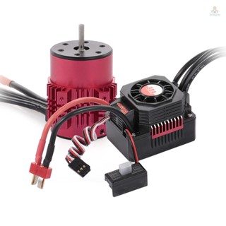 (fygath)SURPASS Hobby มอเตอร์ไร้แปรงถ่าน 3650 3900KV พร้อมฮีทซิงค์ และ ESC 60A พร้อม BEC กันน้ํา สําหรับรถบรรทุกบังคับ 1/10 1/8