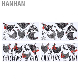 Hanhan 4xKitchen Wall Stick 60x30cm Chicken Shape Removable Decorative Wall  WT