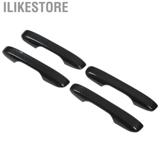 Ilikestore Side Door Handle Covers Heat Resistant ABS Wearproof Stylish Antiaging Carbon Fiber Style Outer Door Handle Trim for Protection