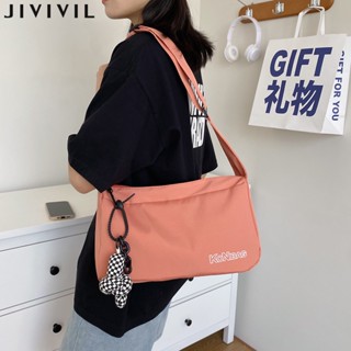 JIVIVIL เด็กผู้หญิงกระเป๋า crossbody ขนาดใหญ่ความจุของเกาหลีรุ่นง่ายแฟชั่นทุกกระเป๋าเดินทางสบาย ๆ