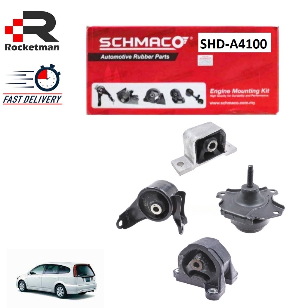 SCHMACO ENGINE MOUNTING SET HONDA CIVIC S5A STREAM 2.0 S7C RN3 RN5 2000-2006