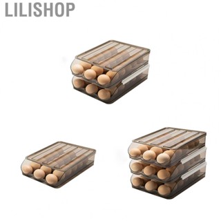 Lilishop Preservation Storage Box Rolling Multilayer Transparent Egg Storage Box for Kitchen