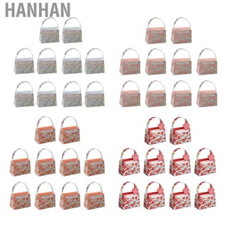 Hanhan Wedding Gifts Bag  Wedding Candy Box Rose Pattern 10 PCS Handheld  for Festivals